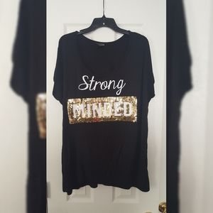 Strong Minded Sequined Tee (EUC)